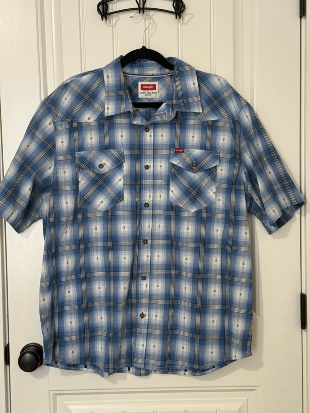 Wrangler Short Sleeve Western Button Down Shirt